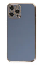 Uray store Apple iPhone 12 Pro Kılıf Volet Silikon - Mavi - Görsel 2