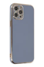 Uray store Apple iPhone 12 Pro Kılıf Volet Silikon - Mavi
