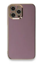 Uray store Apple iPhone 12 Pro Kılıf Volet Silikon - Mor - Görsel 3