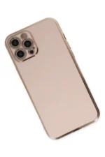 Uray store Apple iPhone 12 Pro Kılıf Volet Silikon - Pembe - Görsel 3