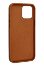 Uray store Apple iPhone 12 Pro Max Kılıf Asya Deri Silikon - Kahverengi - Görsel 4