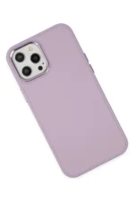 Uray store Apple iPhone 12 Pro Max Kılıf Asya Deri Silikon - Lila - Görsel 3