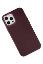 Uray store Apple iPhone 12 Pro Max Kılıf Asya Deri Silikon - Mürdüm - Görsel 3