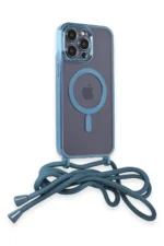 Uray store Apple iPhone 12 Pro Max Kılıf Divo Lazer Askılı Magsafe Kapak - Sierra Blue - Görsel 2