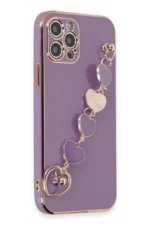 Uray store Apple iPhone 12 Pro Max Kılıf Esila Silikon - Mor - Görsel 3