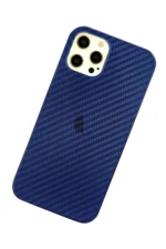 Uray store Apple iPhone 12 Pro Max Kılıf Karbon PP Silikon - Mavi - Görsel 3