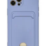 Uray store Apple iPhone 12 Pro Max Kılıf Kelvin Kartvizitli Silikon - Lila