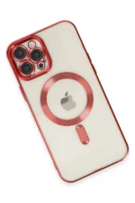 Uray store Apple iPhone 12 Pro Max Kılıf Kross Magneticsafe Kapak - Kırmızı - Görsel 2