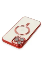 Uray store Apple iPhone 12 Pro Max Kılıf Kross Magneticsafe Kapak - Kırmızı - Görsel 3