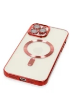 Uray store Apple iPhone 12 Pro Max Kılıf Kross Magneticsafe Kapak - Kırmızı - Görsel 4