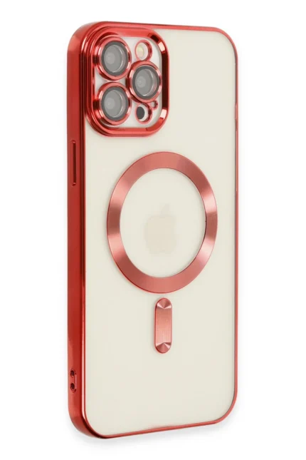 Uray store Apple iPhone 12 Pro Max Kılıf Kross Magneticsafe Kapak - Kırmızı