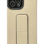 Uray store Apple iPhone 12 Pro Max Kılıf Mega Standlı Silikon - Gold