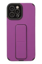 Uray store Apple iPhone 12 Pro Max Kılıf Mega Standlı Silikon - Mor