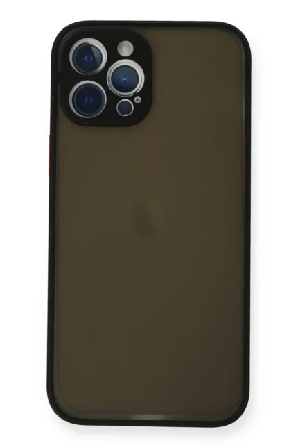 Uray store Apple iPhone 12 Pro Max Kılıf Montreal Silikon Kapak - Siyah