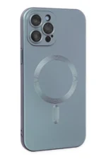 Uray store Apple iPhone 12 Pro Max Kılıf Moshi Lens Magneticsafe Silikon - Sierra Blue - Görsel 2