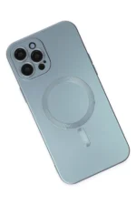 Uray store Apple iPhone 12 Pro Max Kılıf Moshi Lens Magneticsafe Silikon - Sierra Blue - Görsel 3
