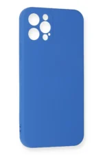 Uray store Apple iPhone 12 Pro Max Kılıf Nano içi Kadife Silikon - Mavi - Görsel 3