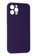 Uray store Apple iPhone 12 Pro Max Kılıf Nano içi Kadife Silikon - Mor - Görsel 3