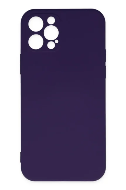 Uray store Apple iPhone 12 Pro Max Kılıf Nano içi Kadife Silikon - Mor