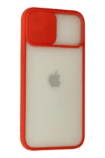 Uray store Apple iPhone 12 Pro Max Kılıf Palm Buzlu Kamera Sürgülü Silikon - Kırmızı - Görsel 3