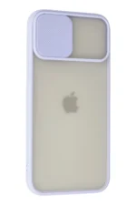 Uray store Apple iPhone 12 Pro Max Kılıf Palm Buzlu Kamera Sürgülü Silikon - Lila - Görsel 3
