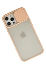 Uray store Apple iPhone 12 Pro Max Kılıf Palm Buzlu Kamera Sürgülü Silikon - Pembe - Görsel 2