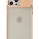 Uray store Apple iPhone 12 Pro Max Kılıf Palm Buzlu Kamera Sürgülü Silikon - Pembe