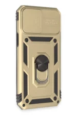 Uray store Apple iPhone 12 Pro Max Kılıf Pars Lens Yüzüklü Silikon - Gold - Görsel 2