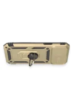 Uray store Apple iPhone 12 Pro Max Kılıf Pars Lens Yüzüklü Silikon - Gold - Görsel 3