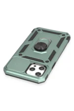 Uray store Apple iPhone 12 Pro Max Kılıf Pars Lens Yüzüklü Silikon - Yeşil - Görsel 5