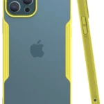 Uray store Apple iPhone 12 Pro Max Kılıf Platin Silikon - Sarı