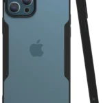 Uray store Apple iPhone 12 Pro Max Kılıf Platin Silikon - Siyah