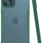 Uray store Apple iPhone 12 Pro Max Kılıf Platin Silikon - Yeşil