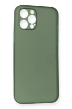 Uray store Apple iPhone 12 Pro Max Kılıf PP Ultra İnce Kapak - Yeşil - Görsel 2