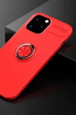 Uray store Apple iPhone 12 Pro Max Kılıf Range Yüzüklü Silikon - Kırmızı - Görsel 2