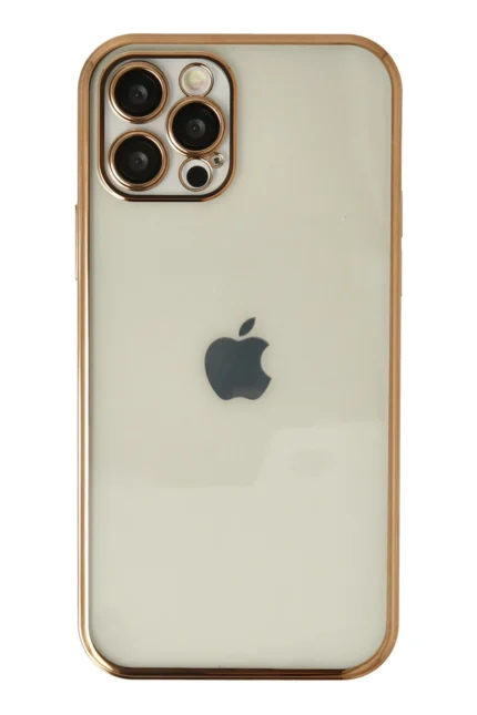 Uray store Apple iPhone 12 Pro Max Kılıf Razer Lensli Silikon - Gold