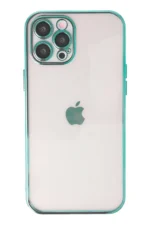 Uray store Apple iPhone 12 Pro Max Kılıf Razer Lensli Silikon - Yeşil