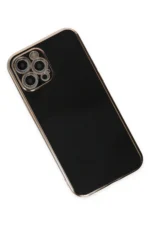 Uray store Apple iPhone 12 Pro Max Kılıf Volet Silikon - Siyah - Görsel 3