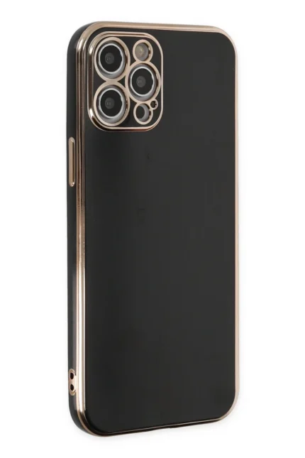 Uray store Apple iPhone 12 Pro Max Kılıf Volet Silikon - Siyah