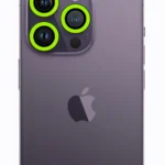 Uray store Apple iPhone 12 Pro Max Neon Fosforlu Kamera Lens - Yeşil