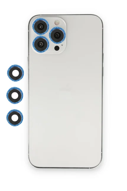 Uray store Apple iPhone 12 Pro Shine Kamera Lens - Mavi
