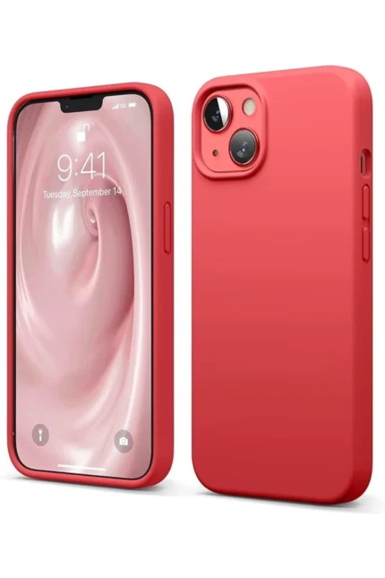 Uray store Apple iPhone 14 Kılıf First Silikon - Kırmızı