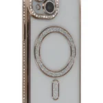 Uray store Apple iPhone 13 Kılıf Joke Simli Magneticsafe Kılıf - Gold