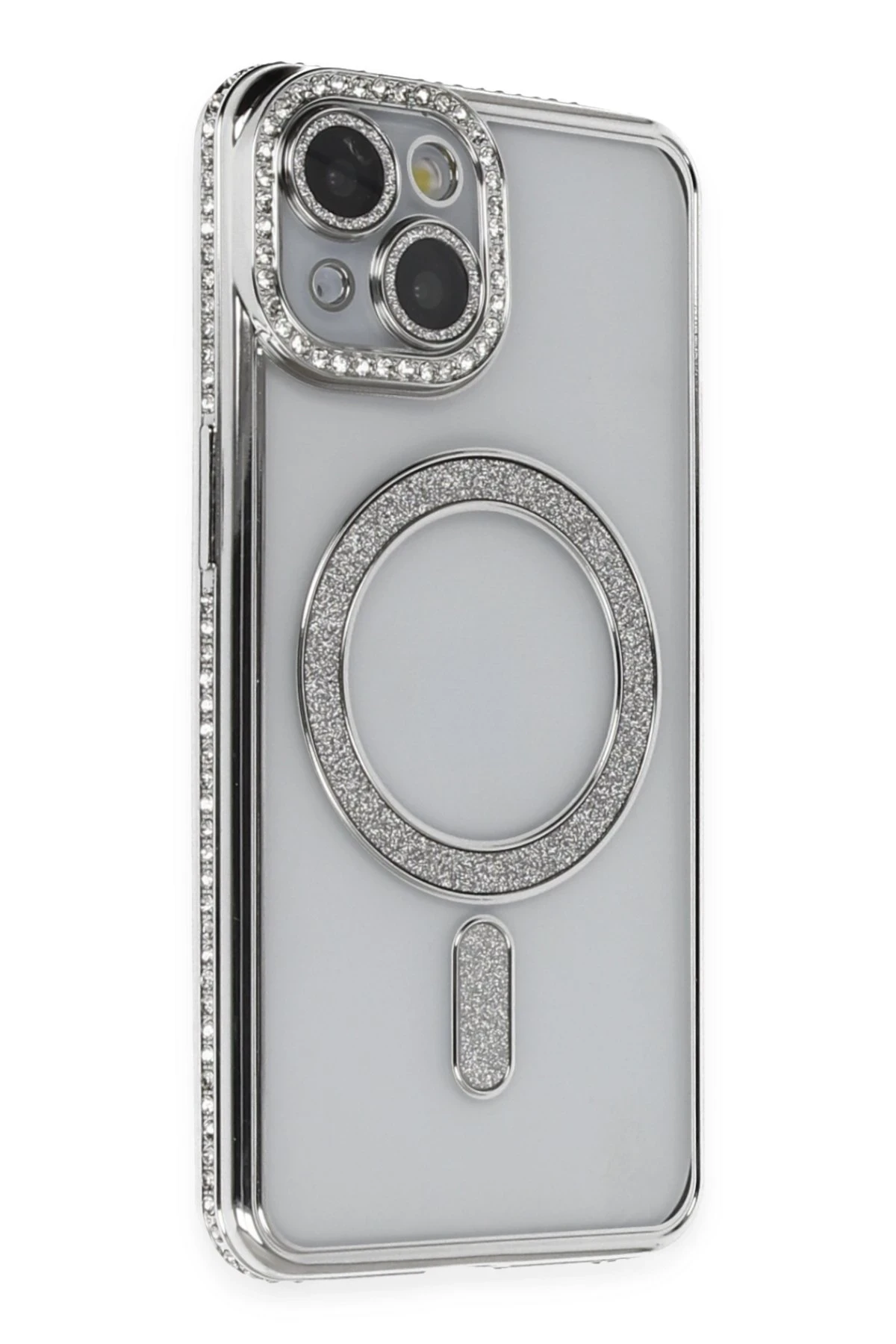 newface-iphone-13-kilif-joke-simli-magneticsafe-kilif-gumus-default Uray store Apple iPhone 13 Kılıf Joke Simli Magneticsafe Kılıf - Gümüş - Görsel 1