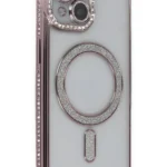 Uray store Apple iPhone 13 Kılıf Joke Simli Magneticsafe Kılıf - Pembe