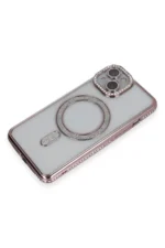 Uray store Apple iPhone 13 Kılıf Joke Simli Magneticsafe Kılıf - Pembe - Görsel 3