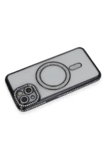 Uray store Apple iPhone 13 Kılıf Joke Simli Magneticsafe Kılıf - Siyah - Görsel 2