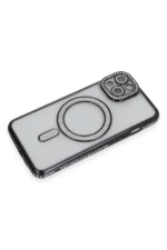 Uray store Apple iPhone 13 Kılıf Joke Simli Magneticsafe Kılıf - Siyah - Görsel 3