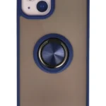 Uray store Apple iPhone 13 Kılıf Montreal Yüzüklü Silikon Kapak - Lacivert