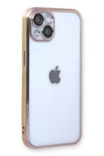 Uray store Apple iPhone 13 Kılıf Razer Lensli Silikon - Gold - Görsel 2